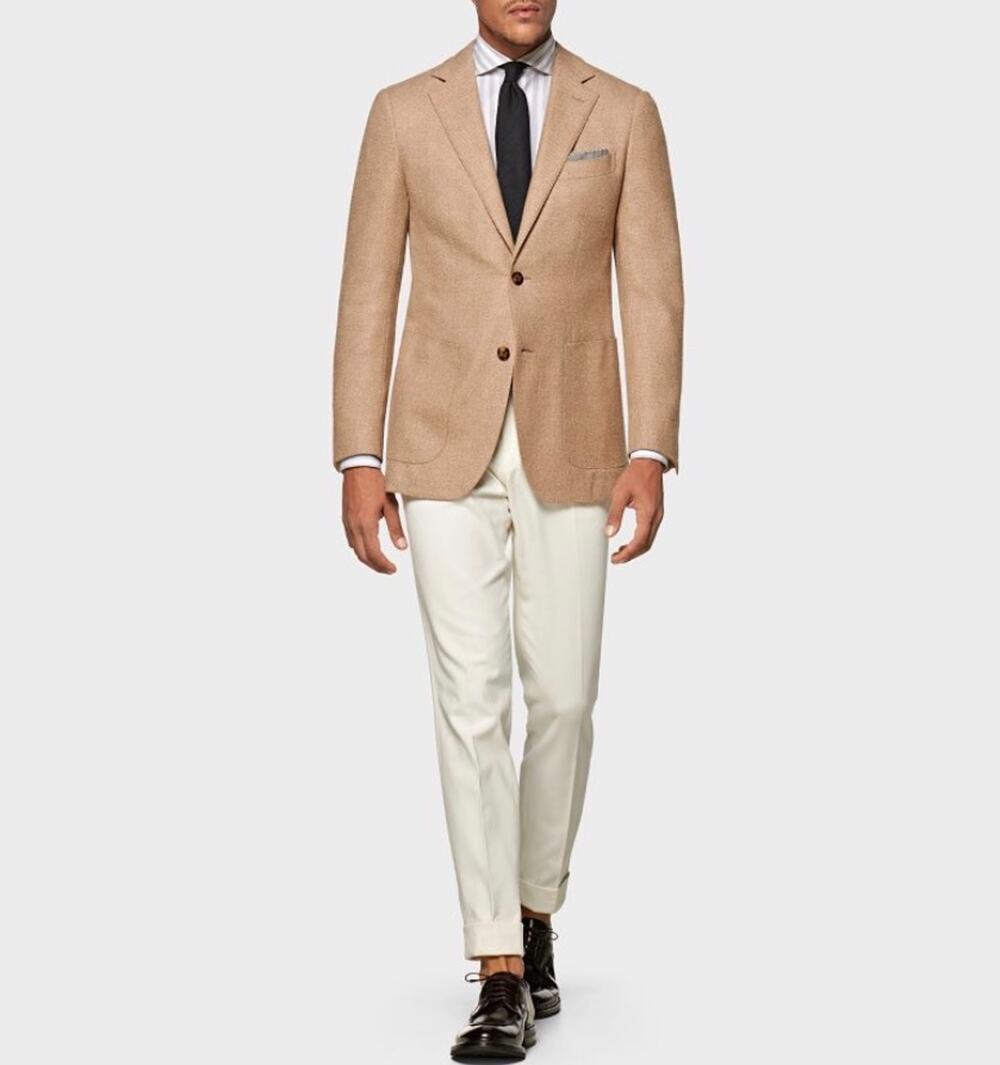 Suitsupply-Off-White Pleated Braddon Trousers / 32x32 / NWT